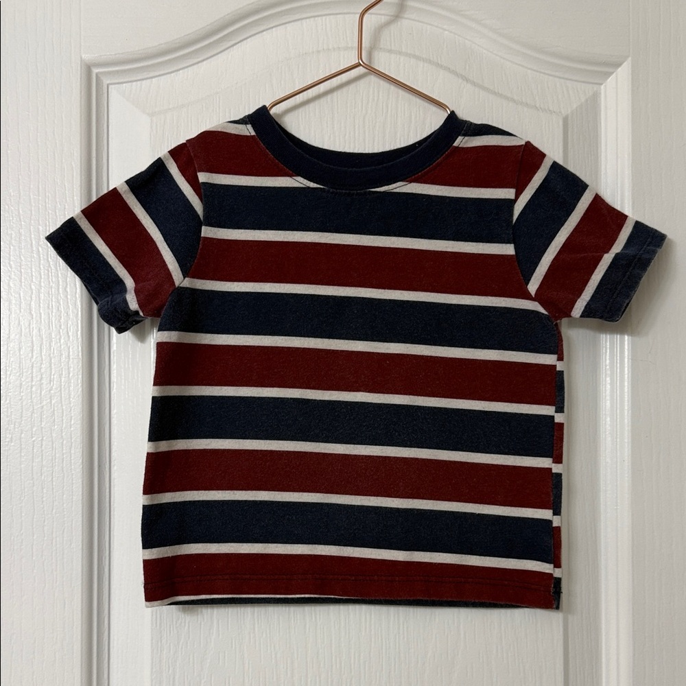 Garanimals Baby Boys' Stripe Short Sleeve T-Shirt Red Blue 24 months